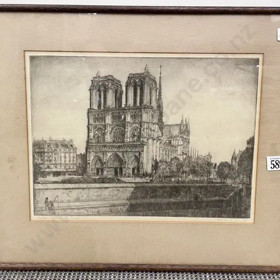 Alfred Bennett - Notre Dame - etching