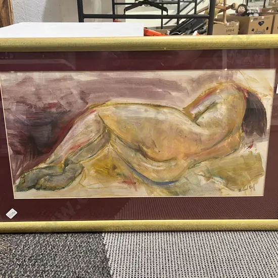 Michael Goth - Nude Study - Watercolour & Pastel