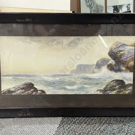 Herbert R. Cole - Coastal Scene - Watercolour