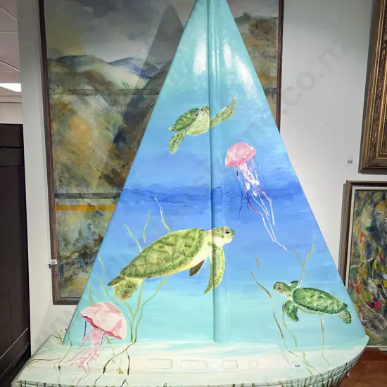 Unknown Artist - Handpainted Fibreglass Model Yacht