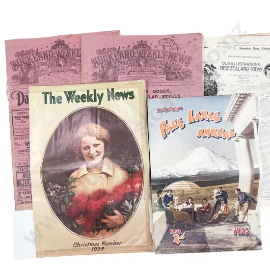 A Quantity of Assorted Antique NZ Newspapers etc