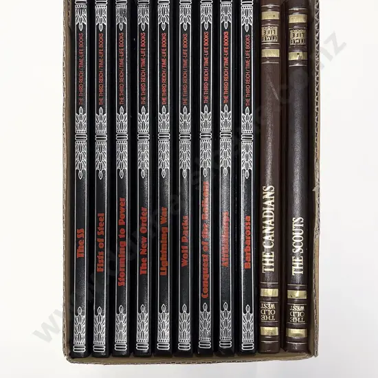 Box of Assorted War Reference Volumes