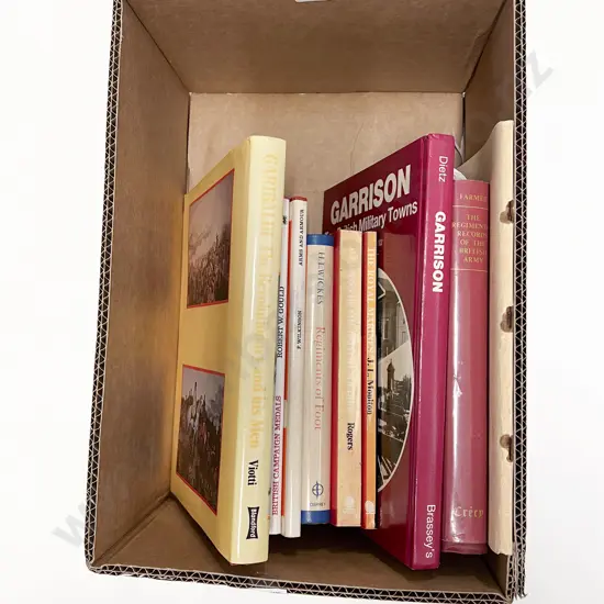 Box of Assorted Military Reference Volumes