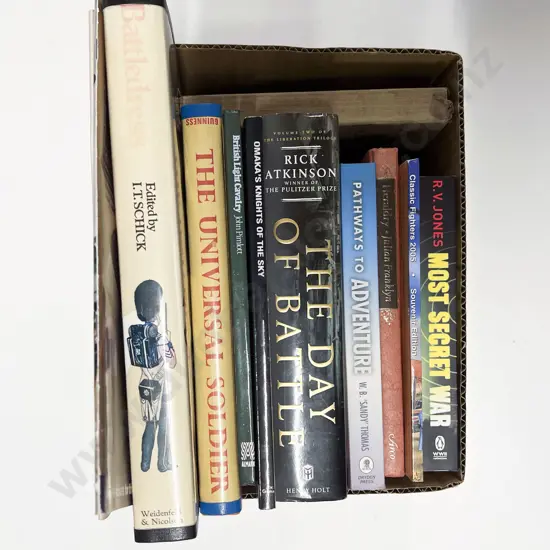 Box of Assorted Military Reference Volumes