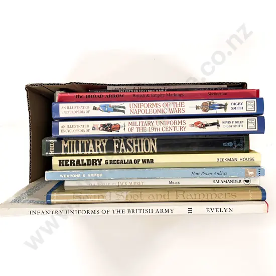 Box of Assorted Military Uniform Reference