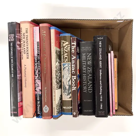 Box of Assorted Military Reference Volumes