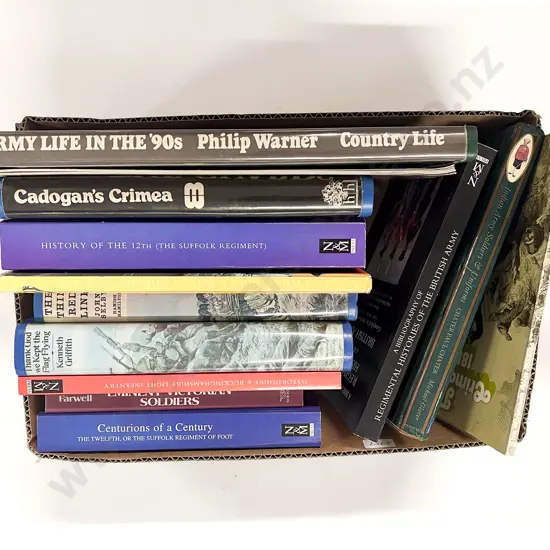 Box of Assorted Military Reference Volumes