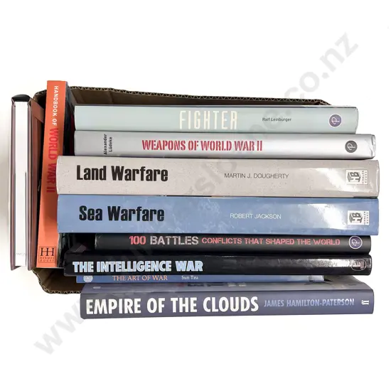 Box of Assorted Military Reference Volumes