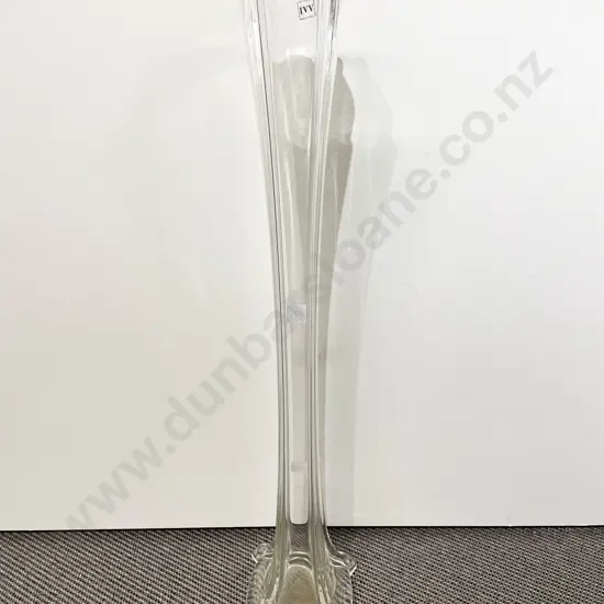 Tall Clear Glass Specimen Vase