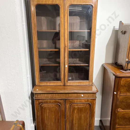 Victorian Mahogany Cabinet Bookcase