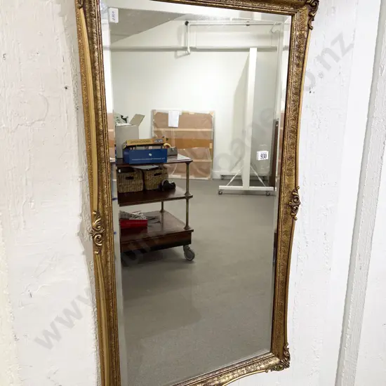 Bevel Edged Gilt Framed Wall Mirror