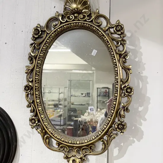 Oval Gilt Framed Mirror