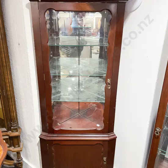 Mahogany Corner Display Cabinet