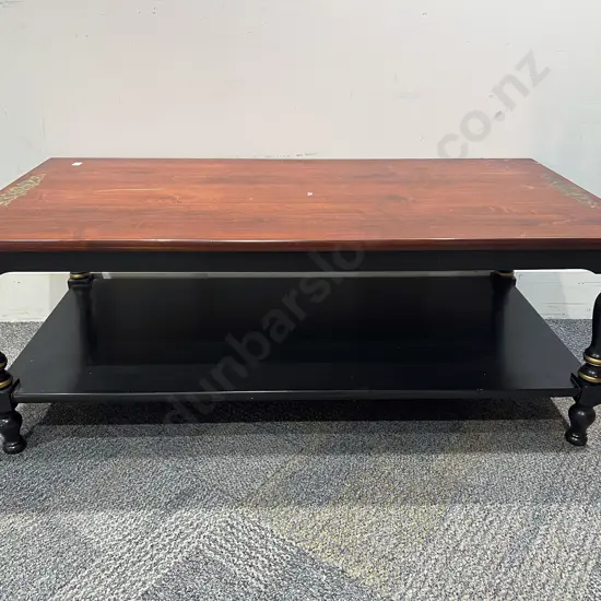 Mahogany & Ebonised Rectangular Coffee Table