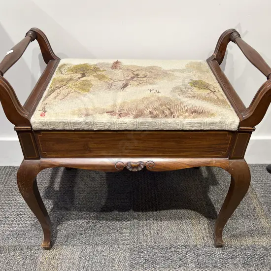 Mahogany Piano Stool