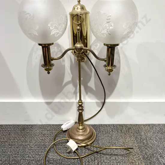 Brass Two Branch Table Lamp