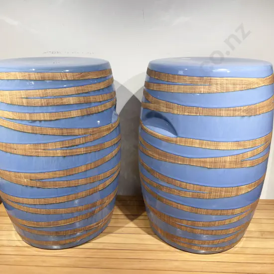 Pair of Modern Ceramic Stools