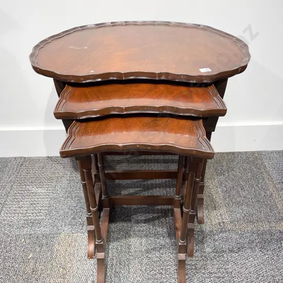 Mahogany Nest of Three Tables