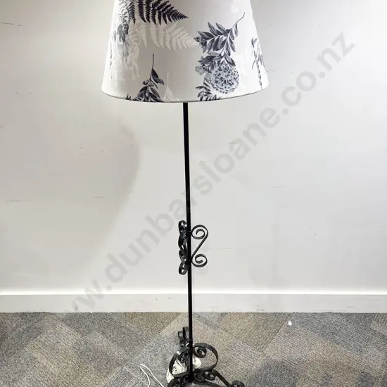 Wrought Metal Standard Lamp & Shade
