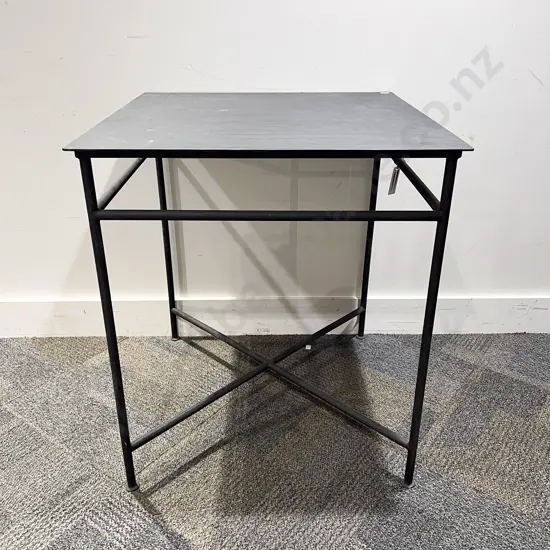 Black Metal Square Top Table