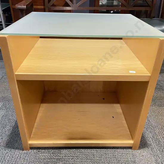 Modern Glass Top Occasional Table