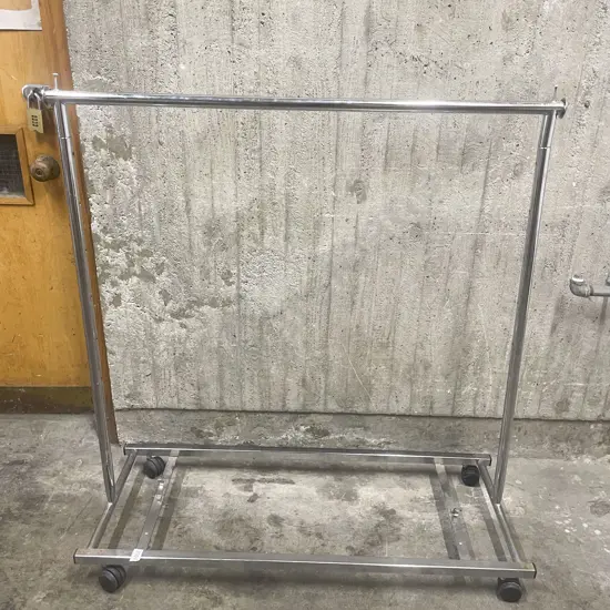 Chrome Clothes Rack on Castor Base