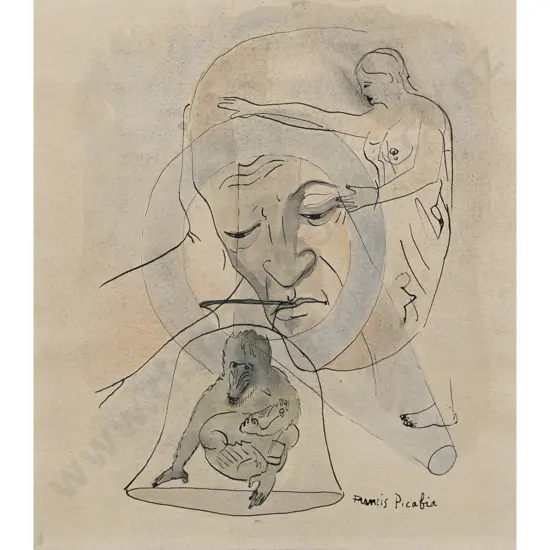 Attributed Francis Picabia - Untitled (unframed)