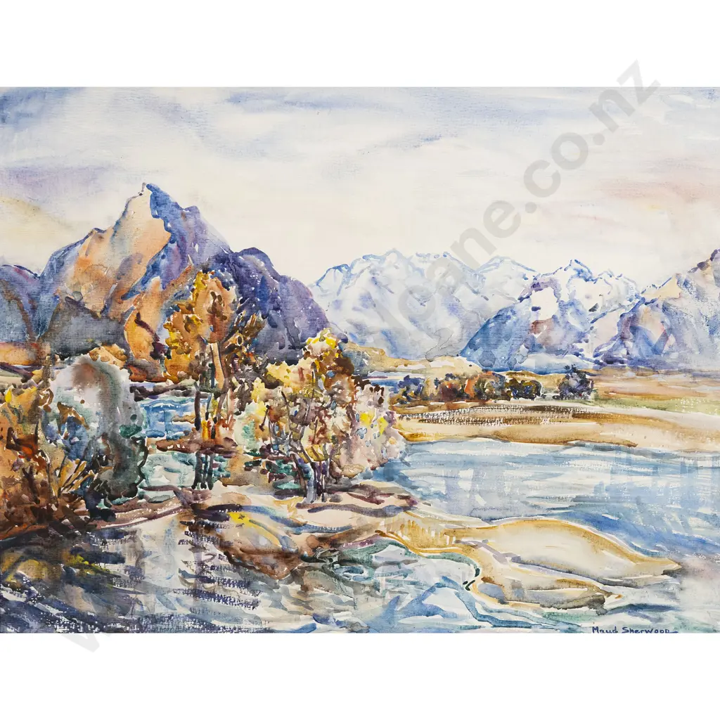 Maud Sherwood - South Island River Landscape Image 1++