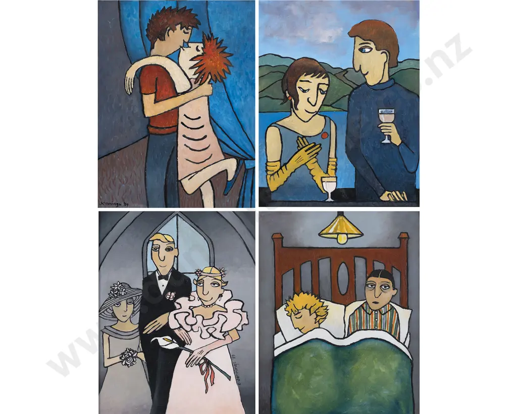 Claire Jennings - Set of Four Original Oil Paintings Image 1++