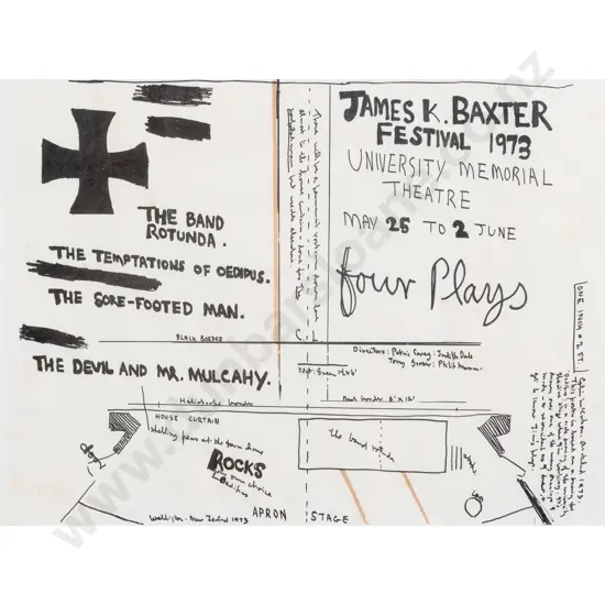 Colin McCahon - James K. Baxter Festival 1973