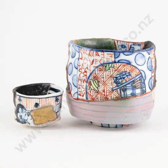 Aaron Scythe Yobitsugi Footed Bowl & Yunomi