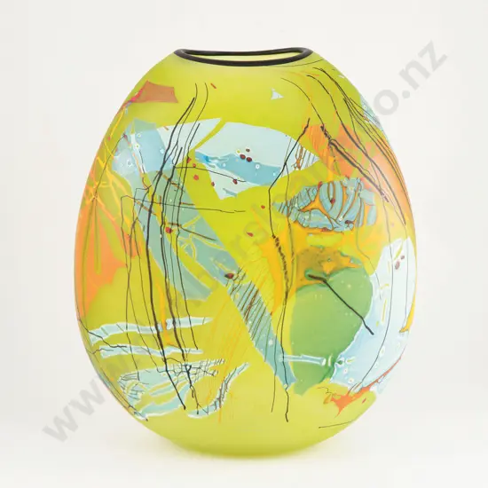 Large Keith Mahy Glass Vase