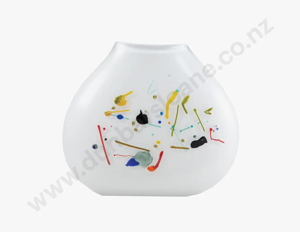 Garry Nash Flattened Ovoid Glass Vase Image 1++