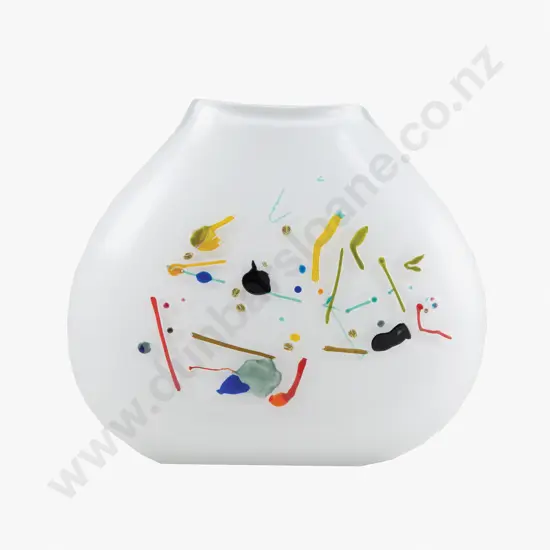 Garry Nash Flattened Ovoid Glass Vase