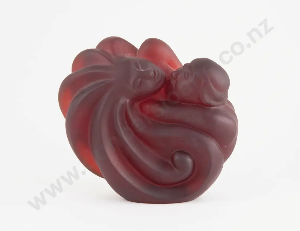 Nora Shayeb Cast Glass Figural 'Passion' Sculpture Image 1++