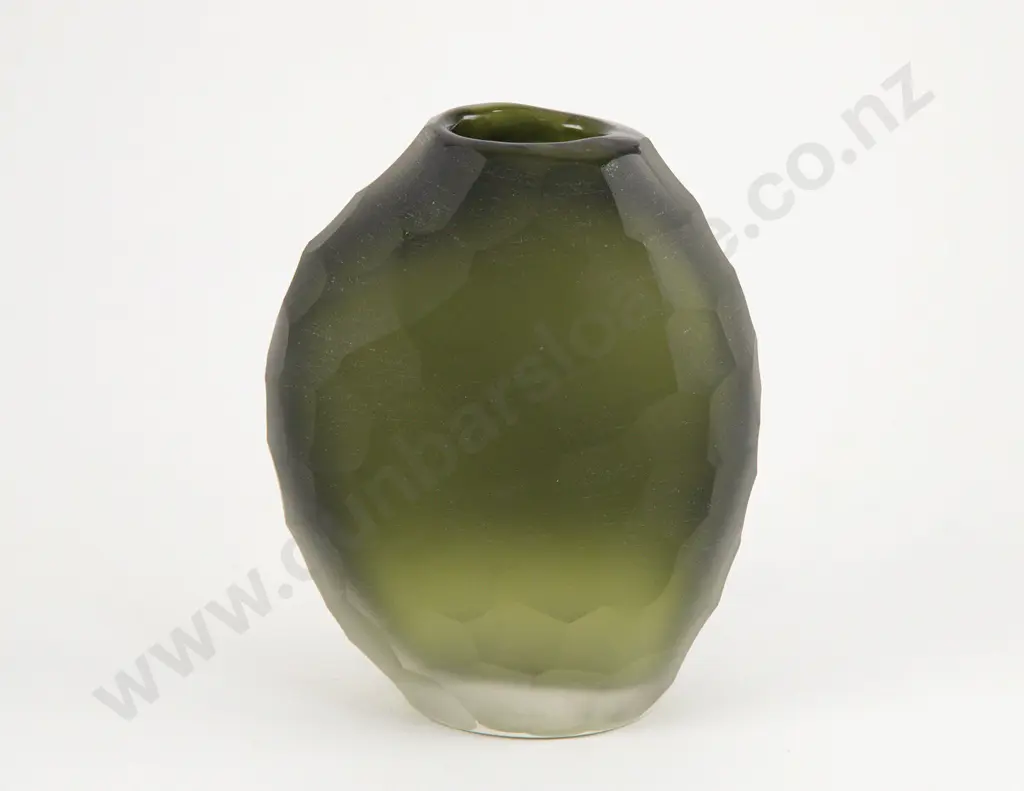 Mark Rolinson Carved Glass Vase Image 1++