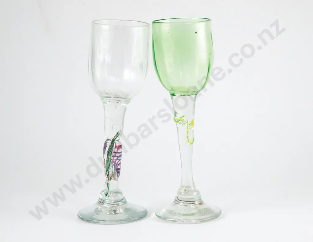 Two Peter Viesnik Glass Goblets Image 1++