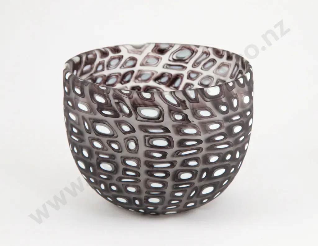 Stephen Bradbourne Mosaic Pattern Glass Bowl Image 1++