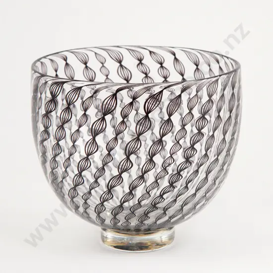 Stephen Bradbourne Helix Pattern Glass Bowl