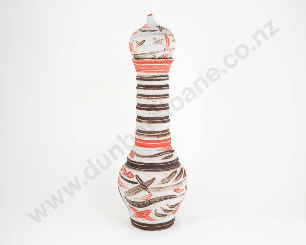 Anneke Borren Kauri Bark Series Sphere Lidded Vase Image 1++