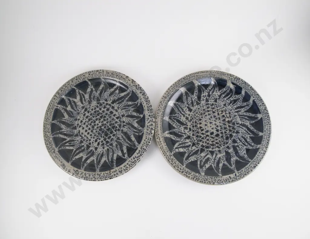 Pair of Mirek Smisek Dinner Plates Image 1++