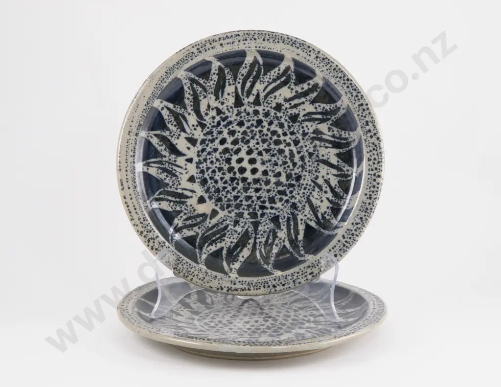 Pair of Mirek Smisek Dinner Plates Image 1++