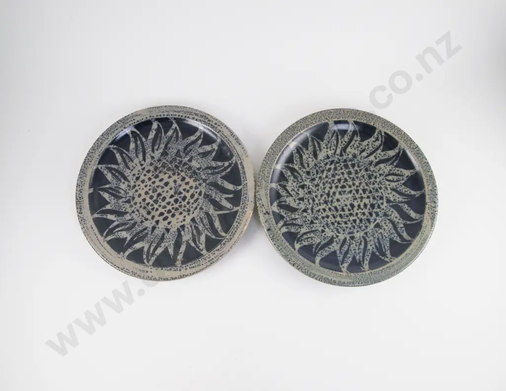 Pair of Mirek Smisek Dinner Plates Image 1++