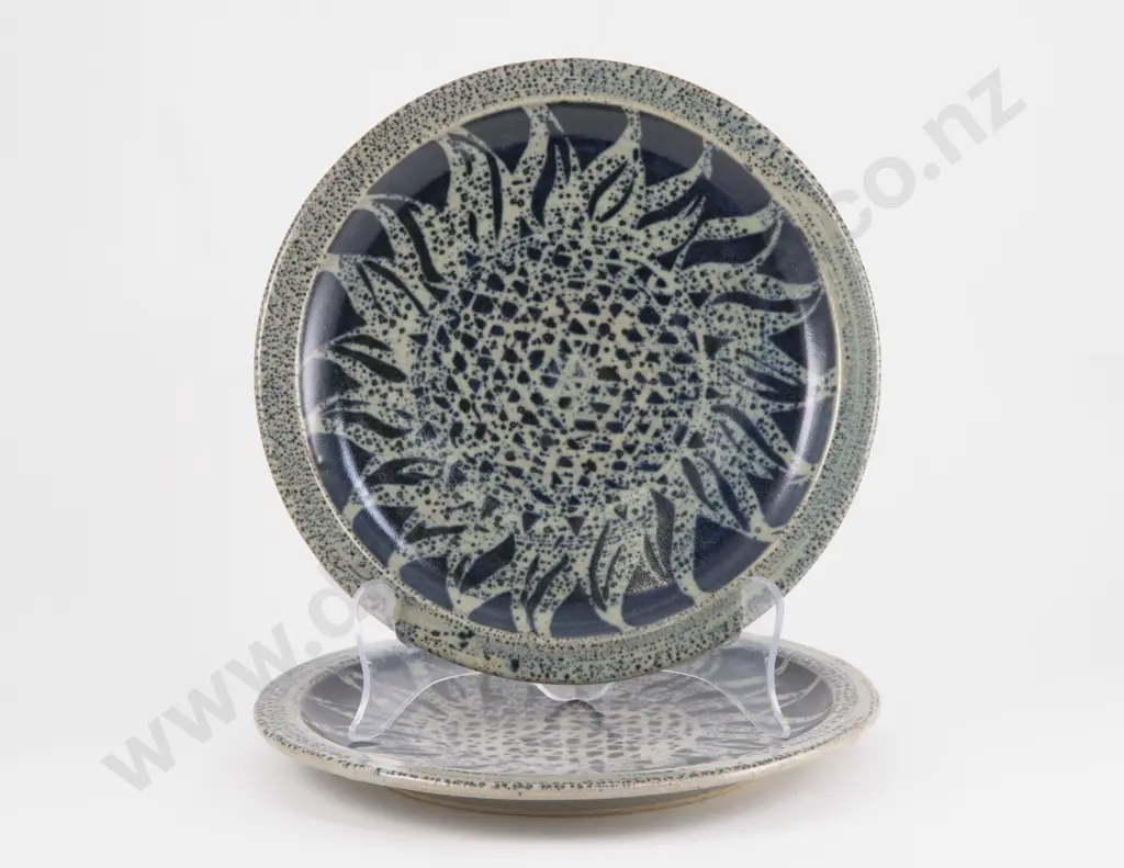 Pair of Mirek Smisek Dinner Plates Image 1++