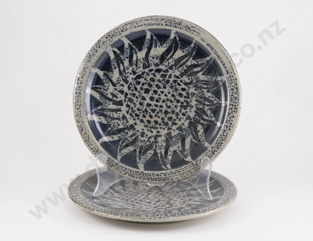 Pair of Mirek Smisek Dinner Plates Image 1++