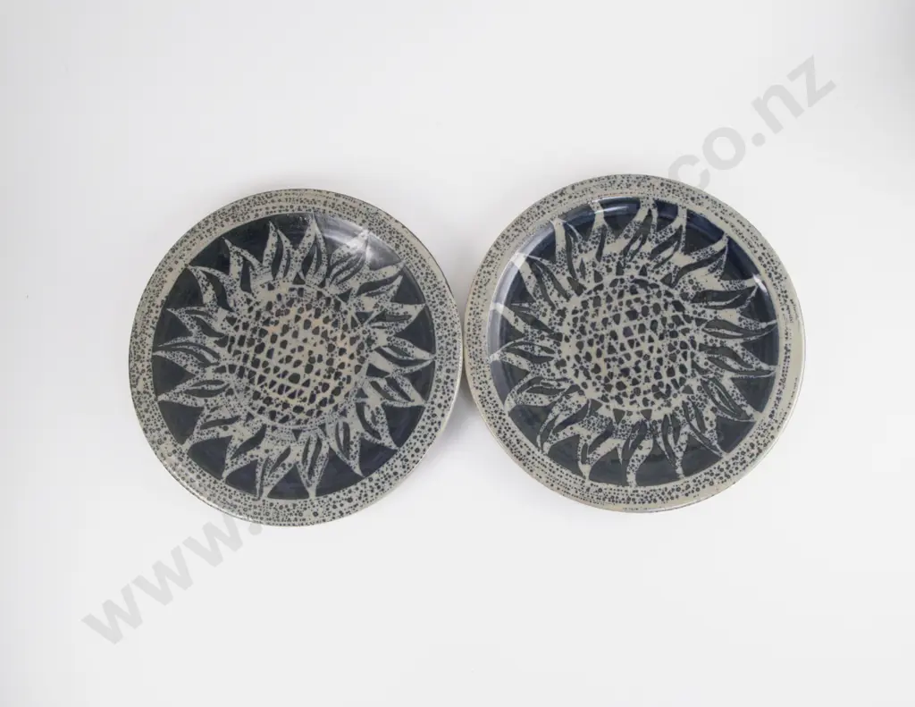 Pair of Mirek Smisek Dinner Plates Image 1++