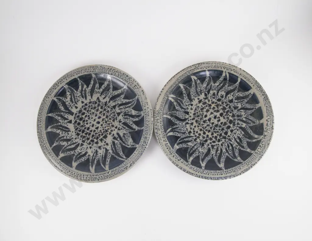 Pair of Mirek Smisek Dinner Plates Image 1++