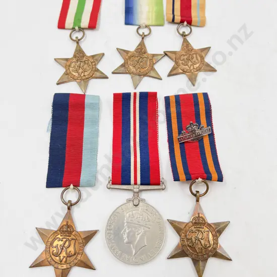WWII 1939-1945 War Medal and Five Stars