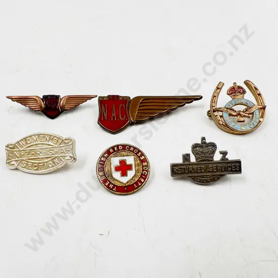 Two NZ NAC Lapel Pins and Various (6)
