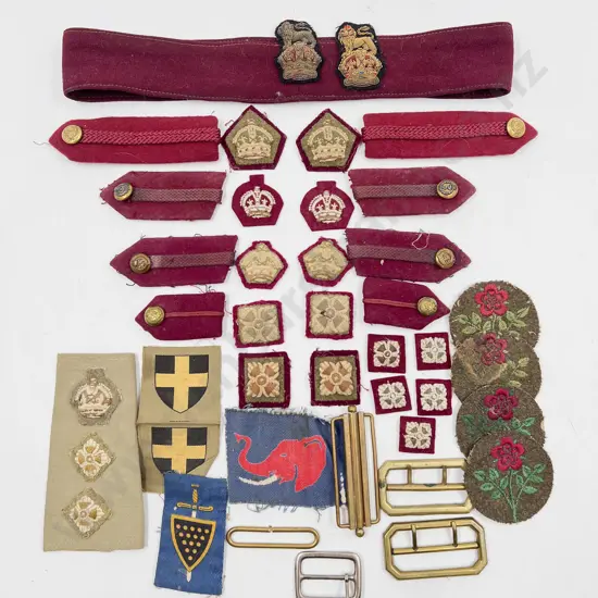 Qty Cloth Epaulettes with Buttons Badges and Belt Buckles